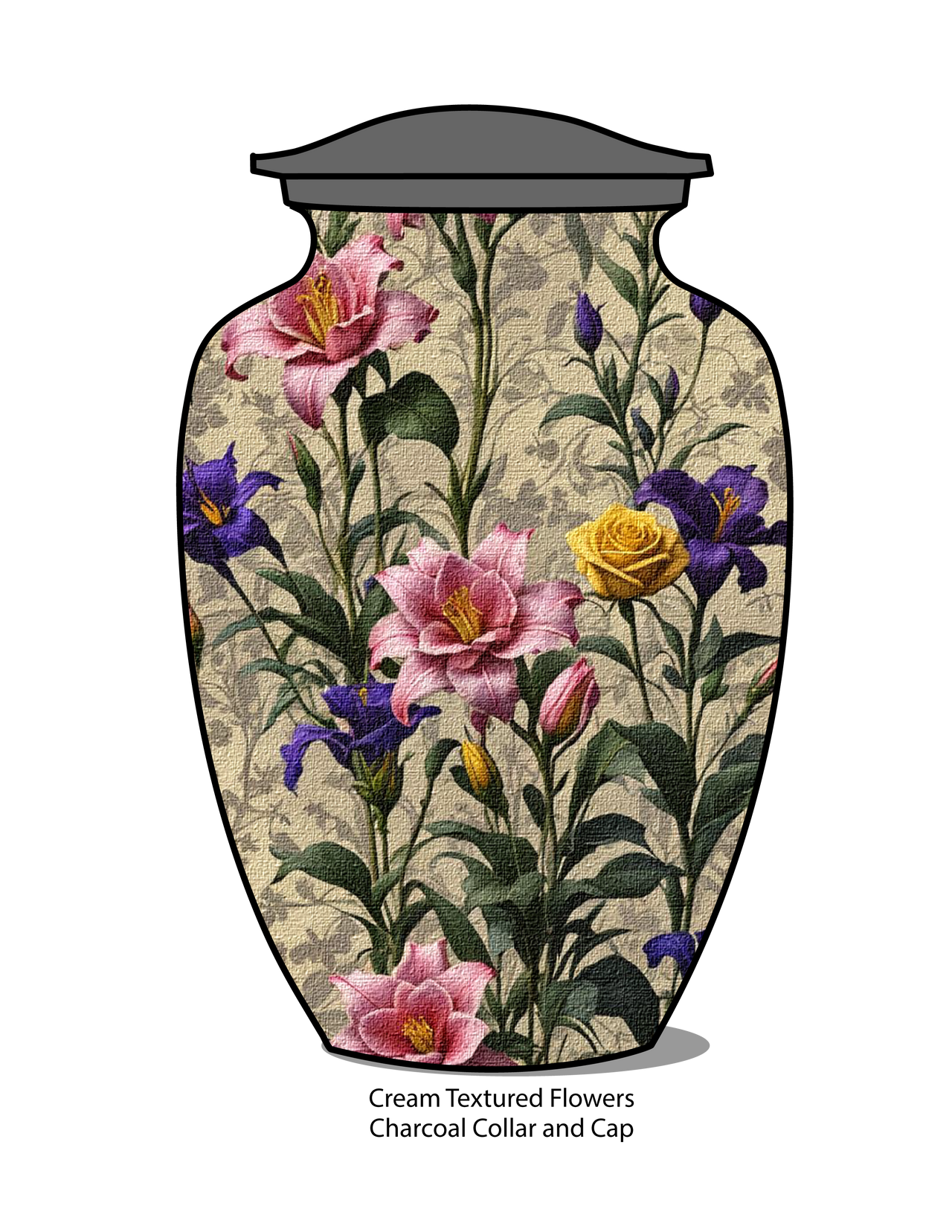 Textured Flowers Urn Wrap | Eturnal Wear