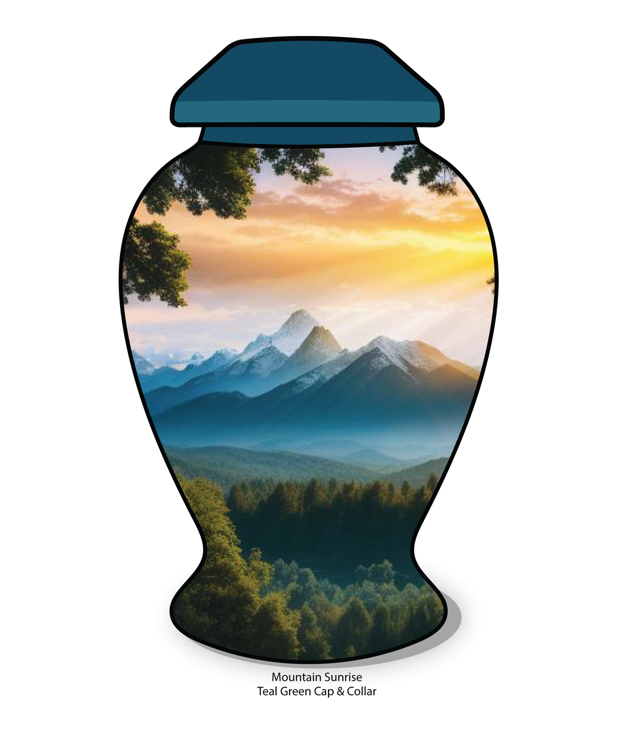 Mountain Sunrise Base Vase Urn | Urn Wrap | Eturnal Wear