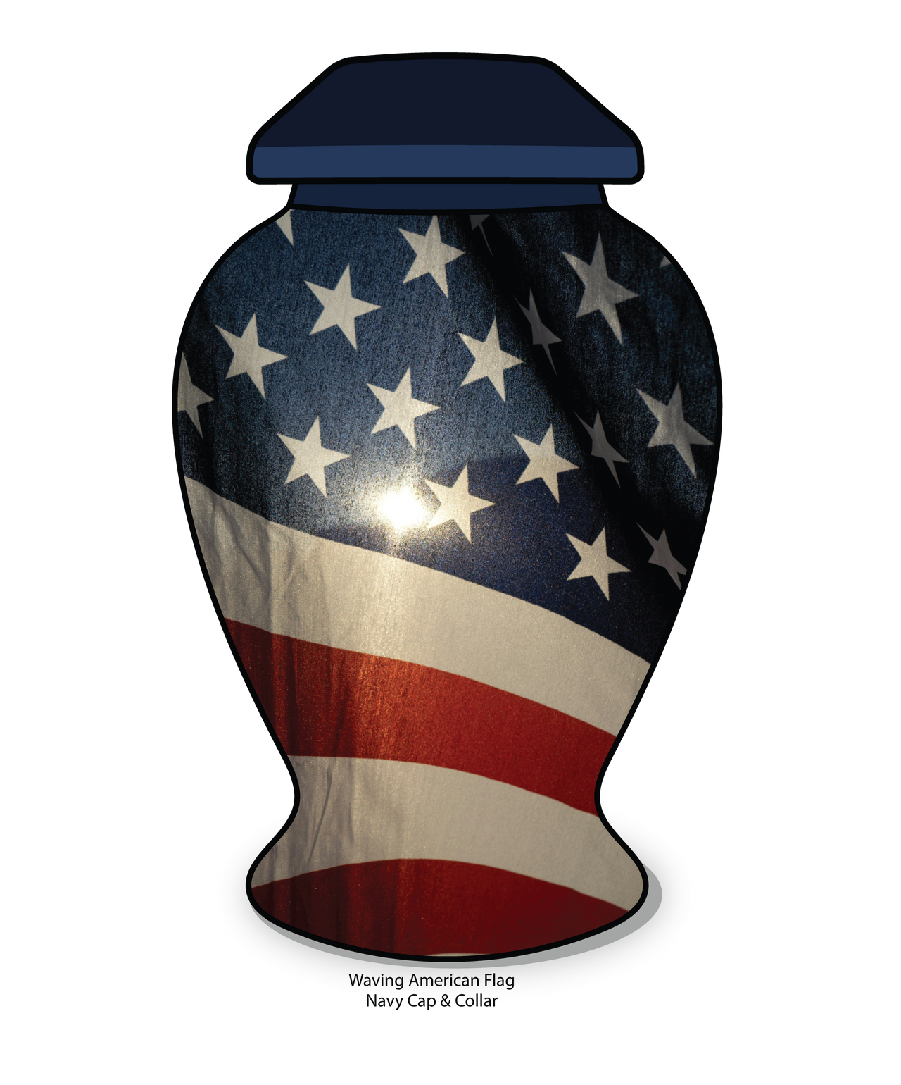 Waving American Flag Urn Wrap | Eturnal Wear