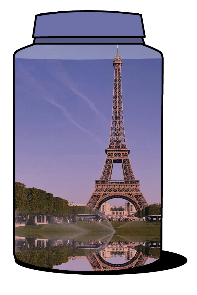 Eiffel Tower Cylinder Urn | Eiffel Tower Urn Wrap | Eturnal Wear